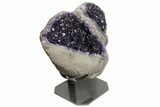 Unique Amethyst Geode With Metal Stand - Uruguay #199668-3